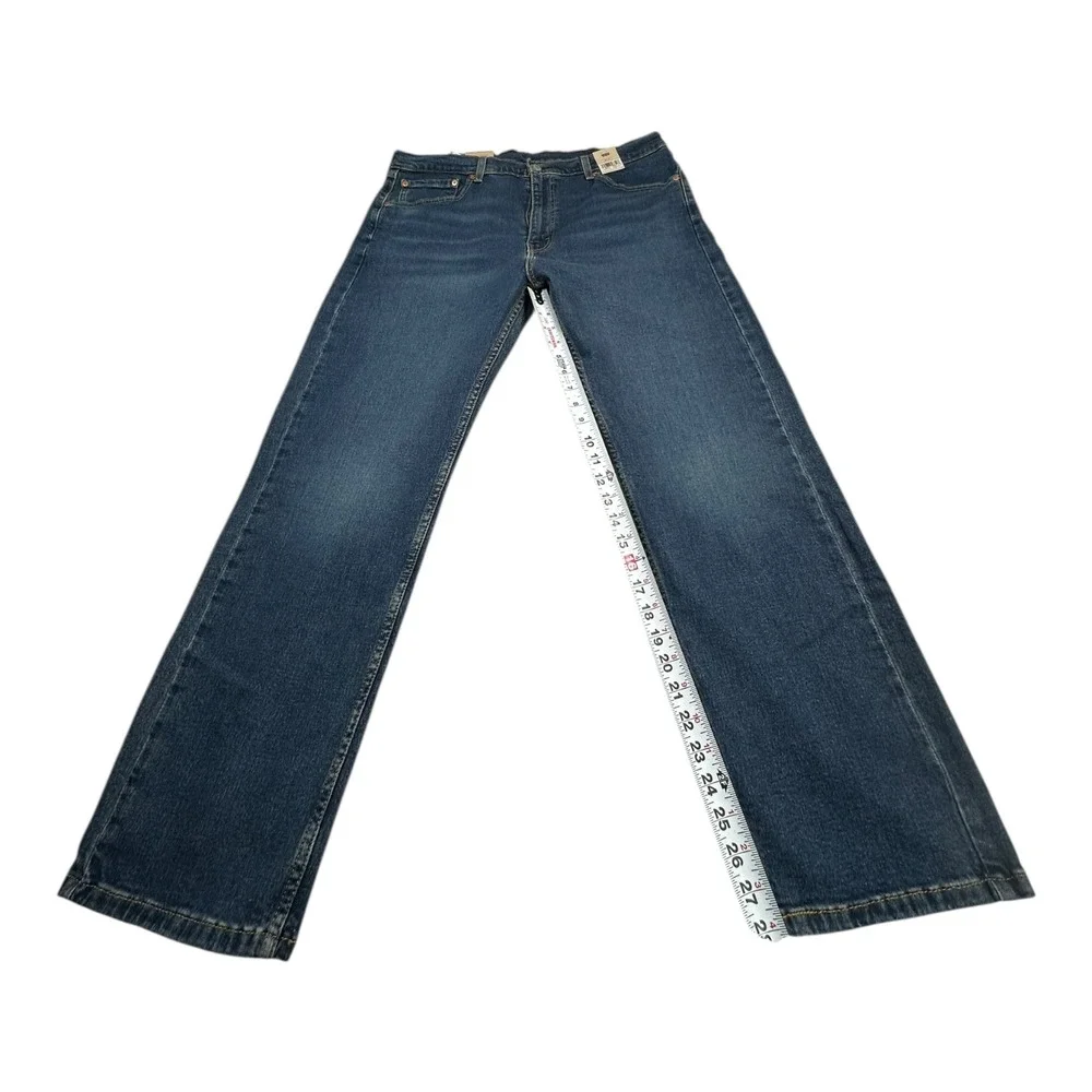 Levi Strauss & Co 505 Regular Fit Straight Leg Men Jeans 38x30 Dark Wash‎ NEW